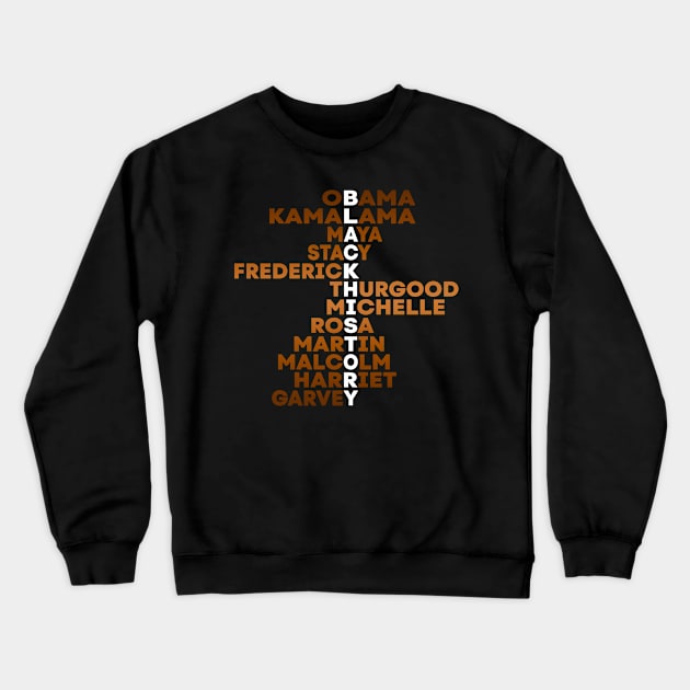 Black History Month Awareness Proud African American Crewneck Sweatshirt by John green